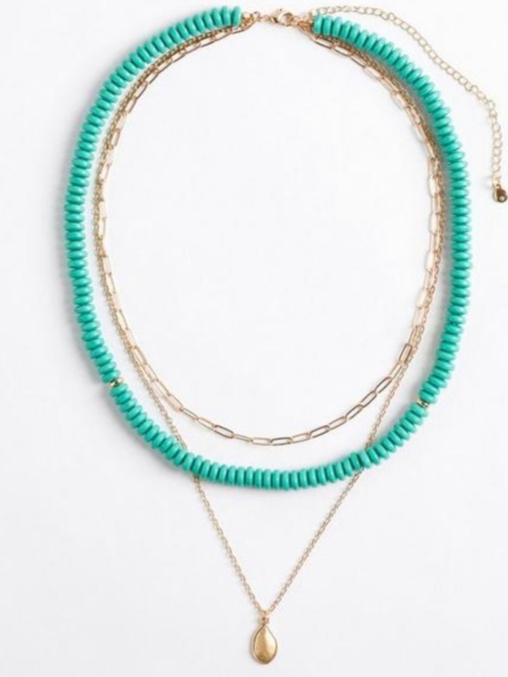 🆕 Layered Bead and Chain Necklace Torrid NWT New!
